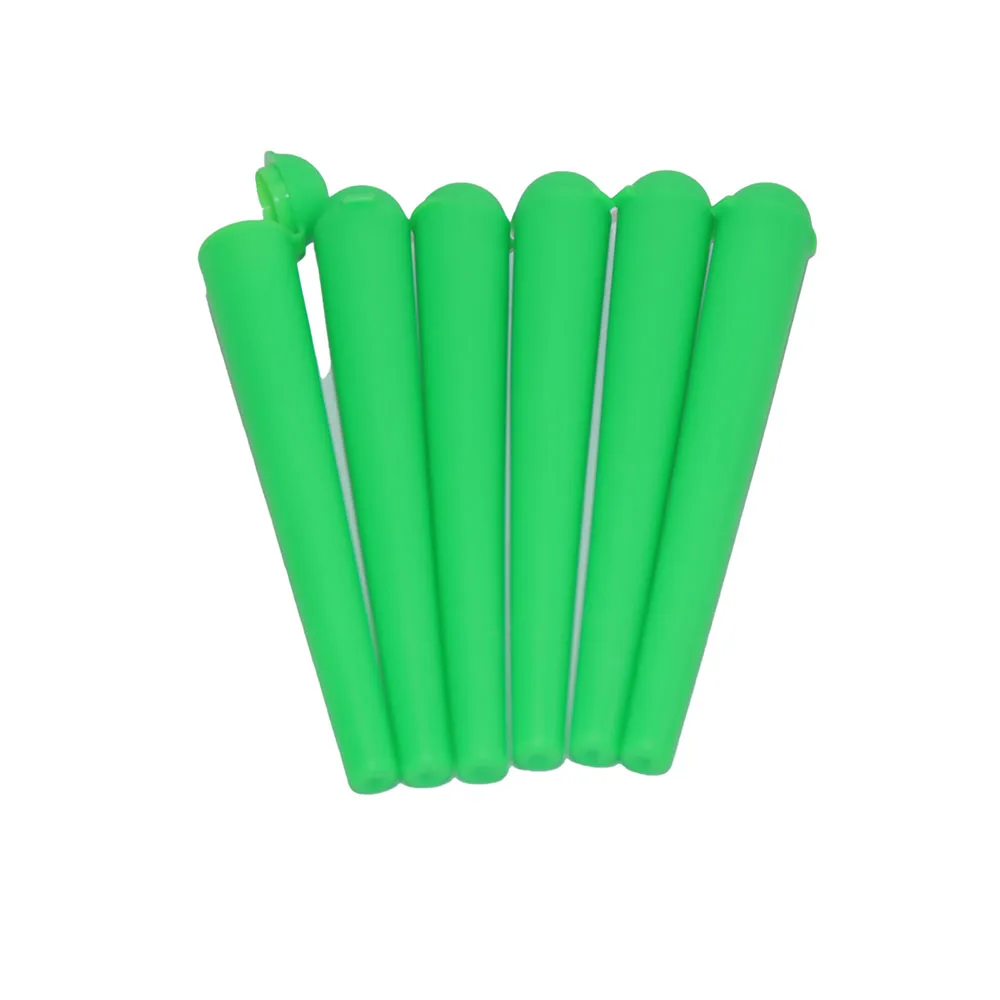 6-Pack Cone-Shaped Plastic Storage Tubes - 12cm Length, Solid Color with One-Piece Flip Lid, Moisture-Proof & Pressure-Resistant