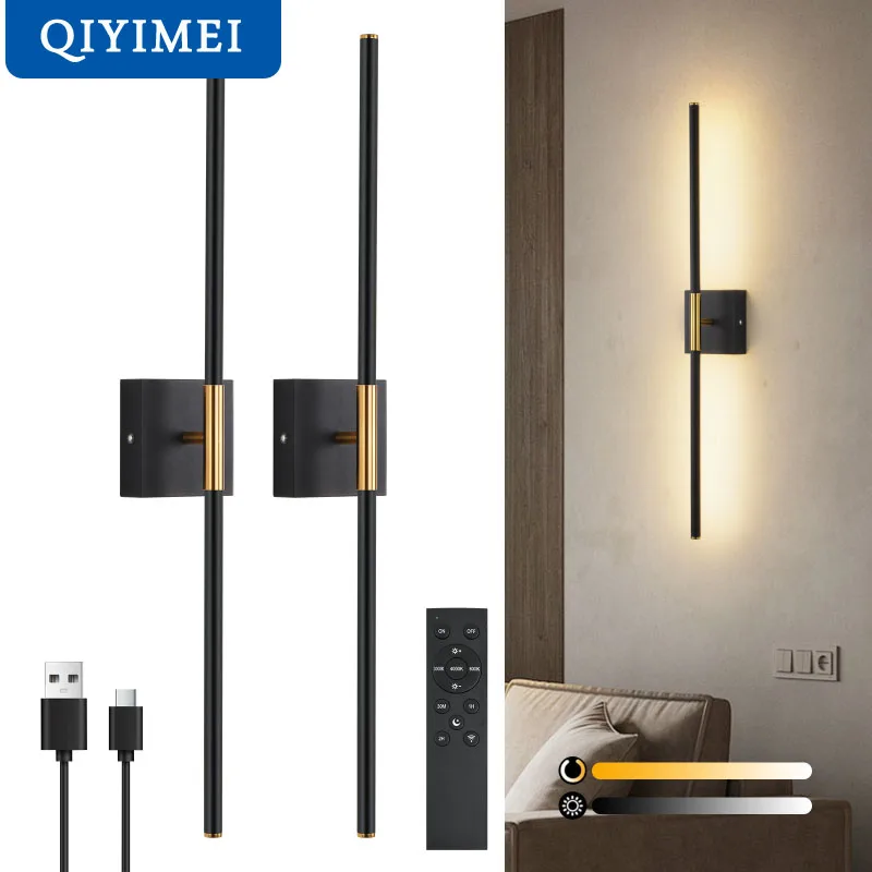 

Modern LED Wall Lamp For Bedroom Living Room Sofa Background Round Line Design With USB Plug Wall Sconce Indoor Light Fixtures