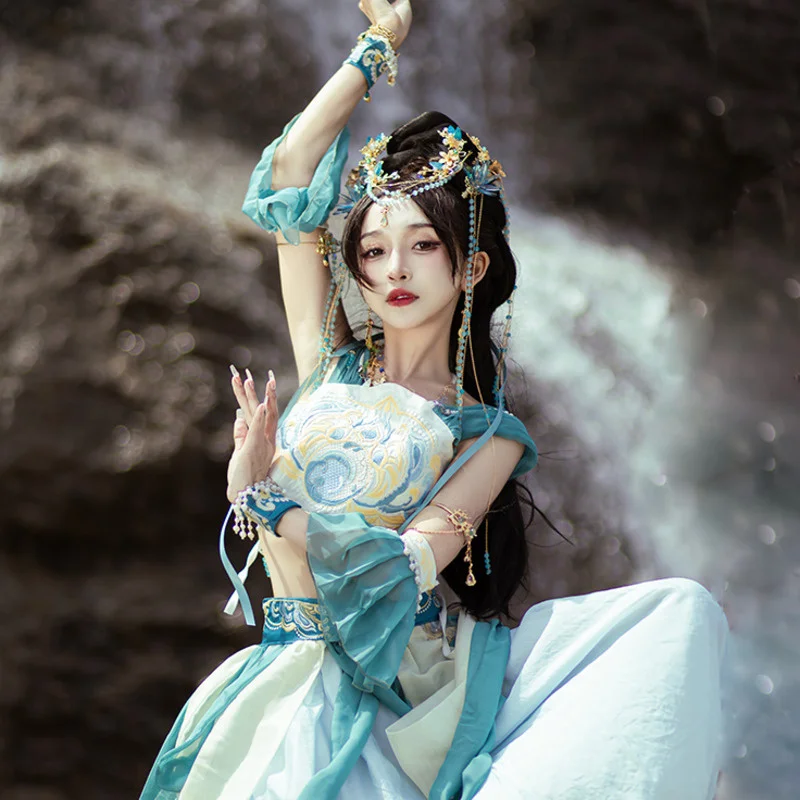 

Dunhuang Feitian Princess Dress Princess Luo Zhiyu Han Suit Chinoiserie Western Exotic Dunhuang Dance Costume Fairy Dress