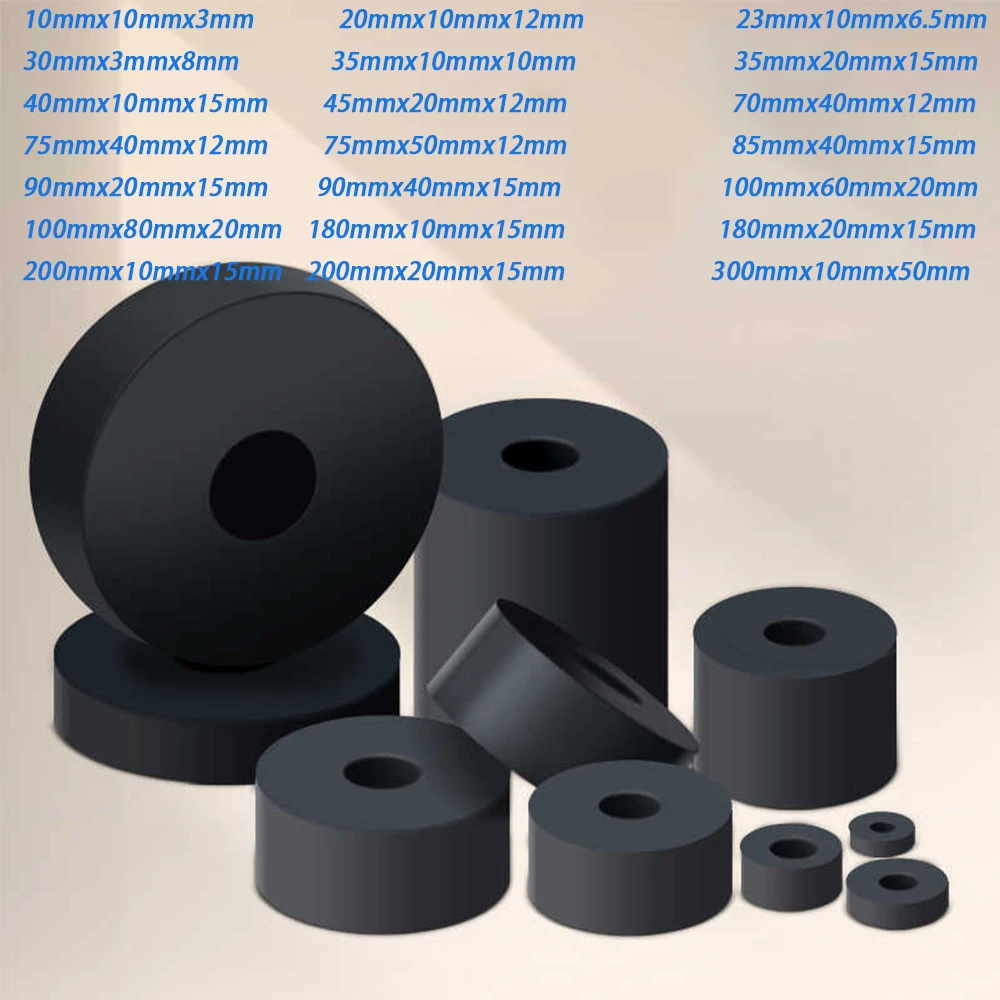 

OD 10mm High Elasticity Wear-resistant Rubber Seal Dichtung Gaskets Withstand Voltage Mechanical Cushioning Shock Absorber Pad