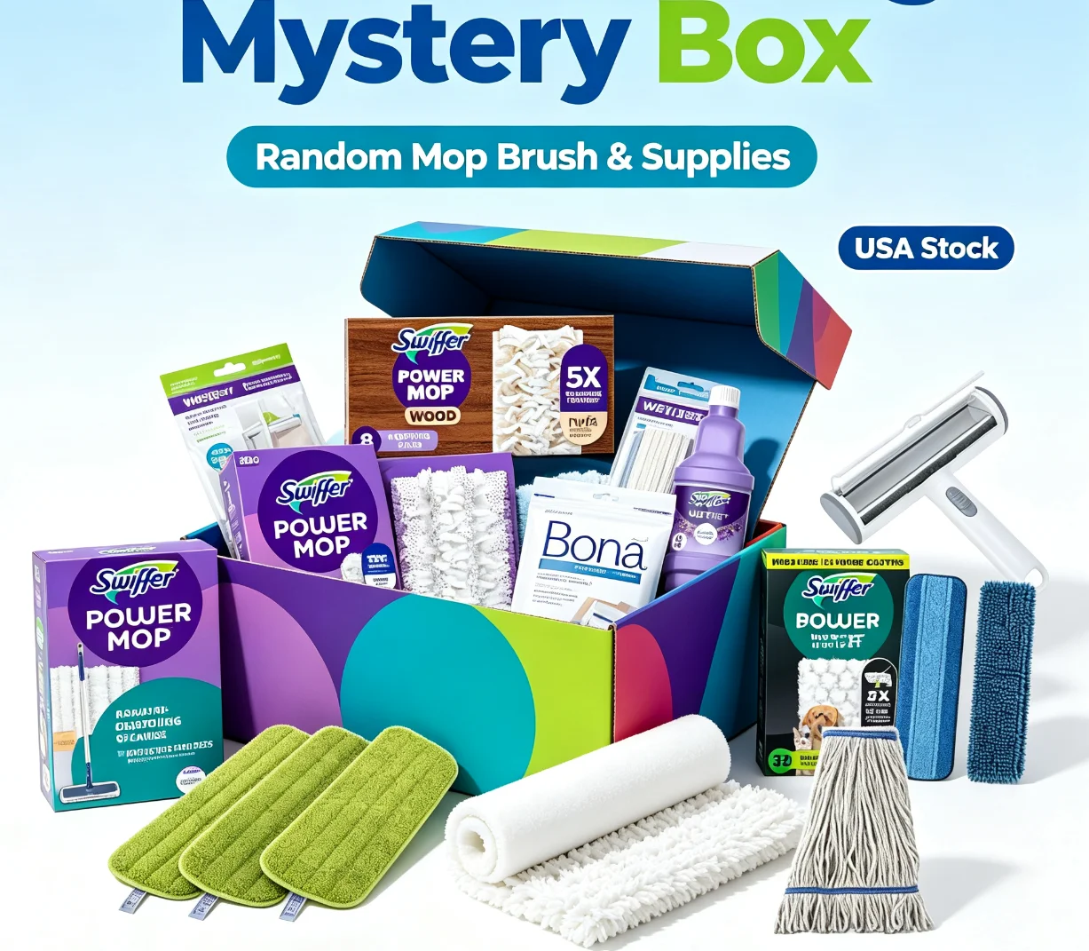 Surprise Mystery Blind Box Random Floor Mop Refills Multi-Surface Cleaner Pet Hair Cleaning Tool Household Home Cleaning Supplies