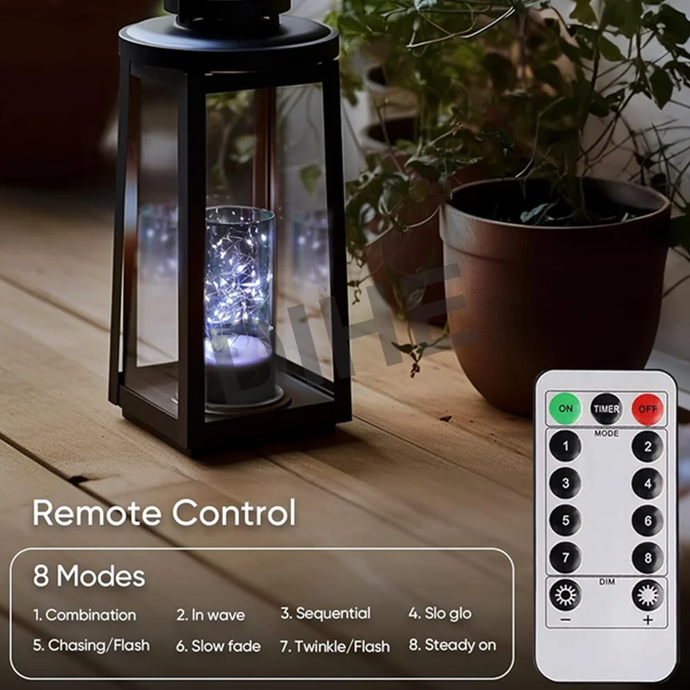 3AA Battery LED Candles with Fairy Lights Remote Control 8 Modes Timer Dimmable Acrylic for Wedding Christmas Table Centerpiece