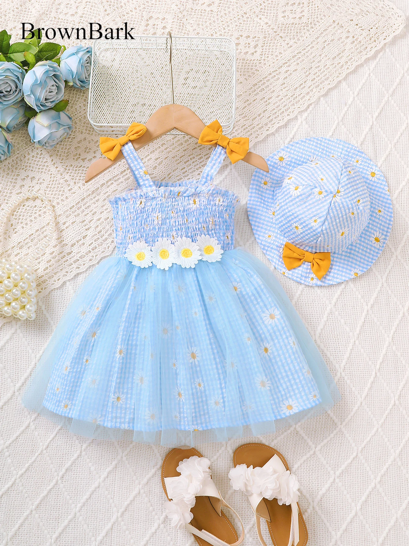 فستان صيفي بدون أكمام للفتيات من عمر 0 إلى 3 سنوات بطباعة ديزي