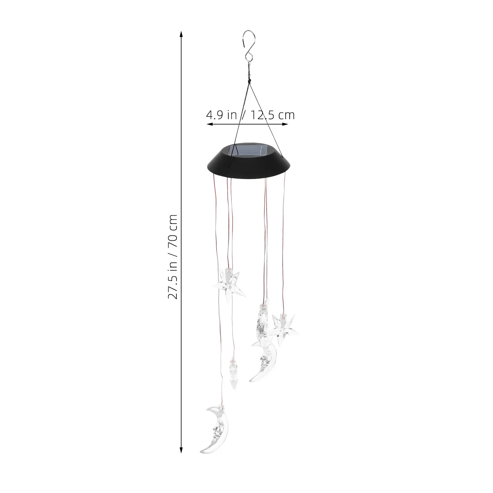 

1Pcs Solar Wind Chime Light Outdoor Garden LED Creative Hanging Landscape Solar Decorative Light Chime