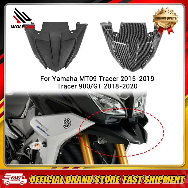 WOLFLINE Frontfender-Schutzabdeckung für Yamaha MT09 Tracer Tracer900 GT Motorrad-Scheinwerferverlängerungsplatte