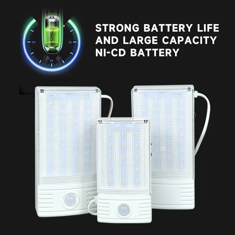 Motion Sensor LED Emergency Light Fire Emergency Luminaries Indoor Home Wall-mounted Rechargeable Lantern Automatic Exit Lamp