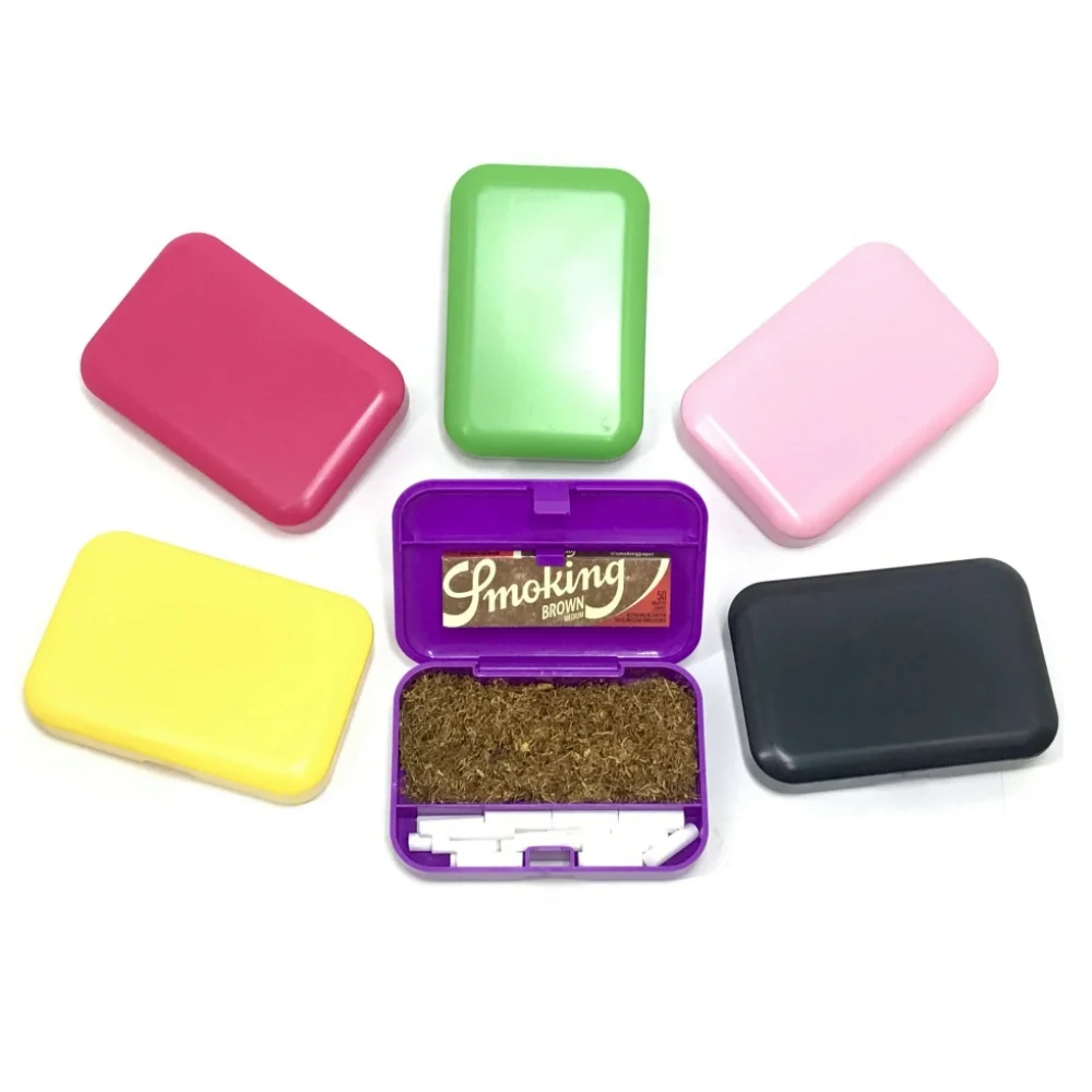 SMO Protable Plastic Tobacco Papers Storage Boxs 110mm*75mm Cigarette Case Grass for Smoking Accessories view 2