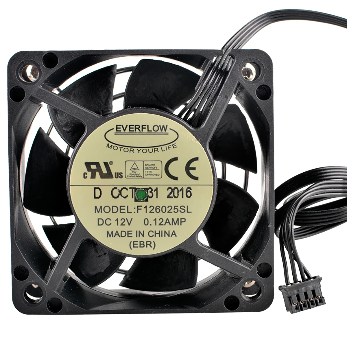 

F126025SL 12 В 0,12 А 6025 4-проводной вентилятор охлаждения корпуса