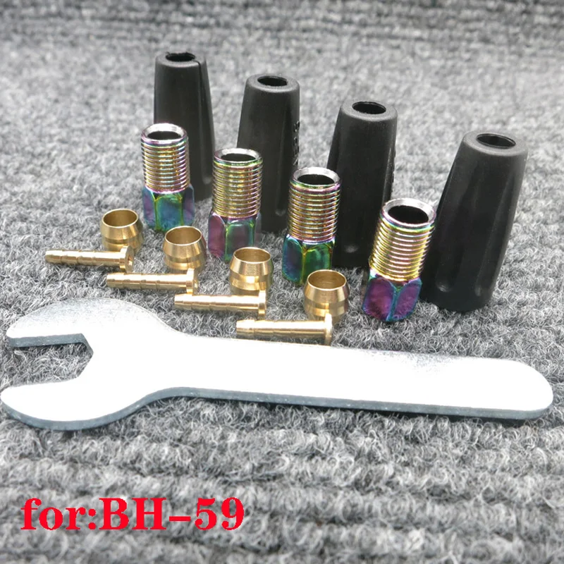 Vnlio دراجة الهيدروليكية قرص الفرامل خرطوم ، الزيتون على شكل موصل إدراج مجموعة ، BH59 BH90 النفط إبرة الفرامل موصل