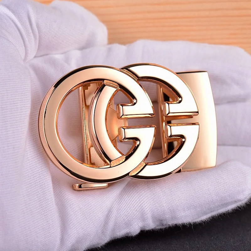 3.5cm automatic belt buckle G letter suitable for belt with groove designer style men belt buckle.