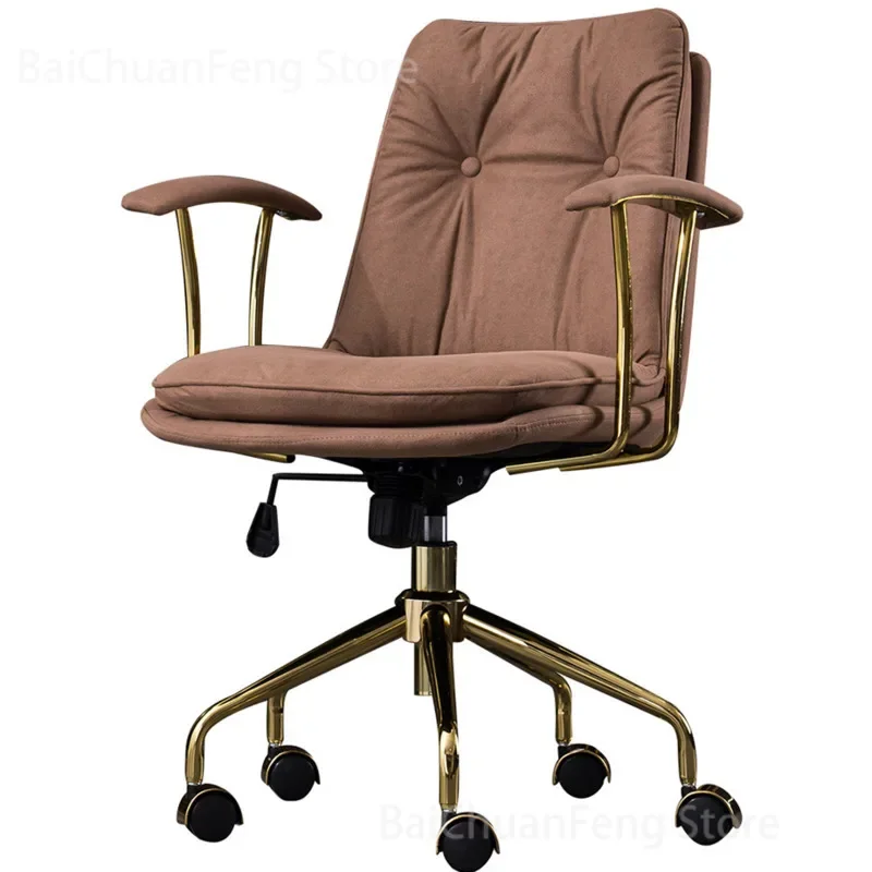 Modern Computer Chair Home Light Luxury Office Chairs Simple Technology Cloth Lifting Swivel Armchair Rotary Bedroom Furniture