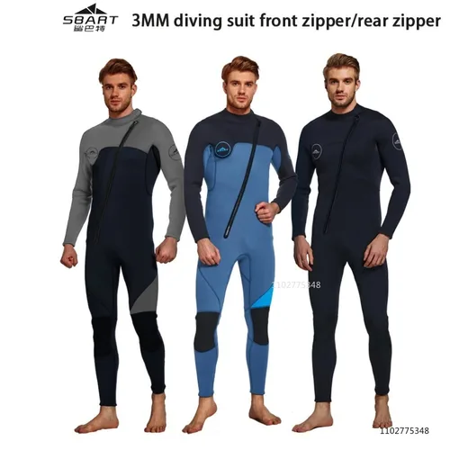 Imagen 2 del producto Nuevo traje de neopreno Premium para hombre, traje de Surf de neopreno de 3mm, traje de buceo para pesca submarina, snorkel, Surf, kayak, traje de baño, traje húmedo