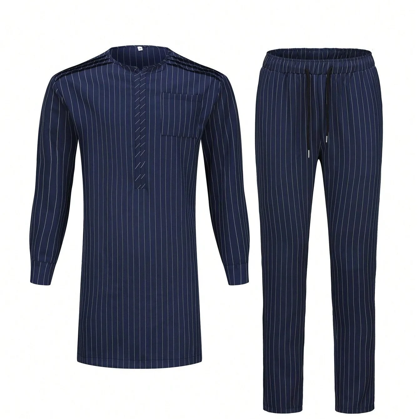 

Новый роскошный мужской костюм из двух предметов, мужские классические брюки, рубашка поло, однотонная одежда с длинными рукавами, фестивальная одежда в африканском национальном стиле