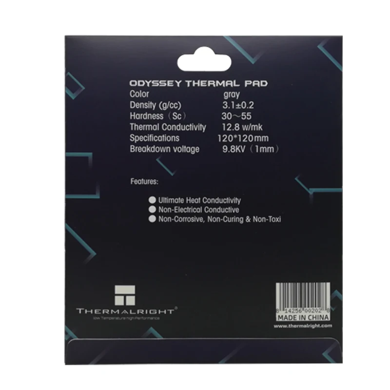 Thermalright ODYSSEY dissipazione del calore Pad in Silicone CPU/GPU scheda grafica Pad termico scheda madre Pad grasso in Silicone 120x120mm