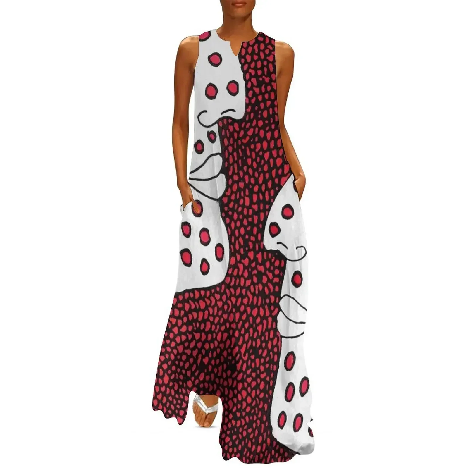 

Yayoi Kusama Abstract Honeycomb Long Dress Dress woman dress summer summer clothes for women Summer women's clothing