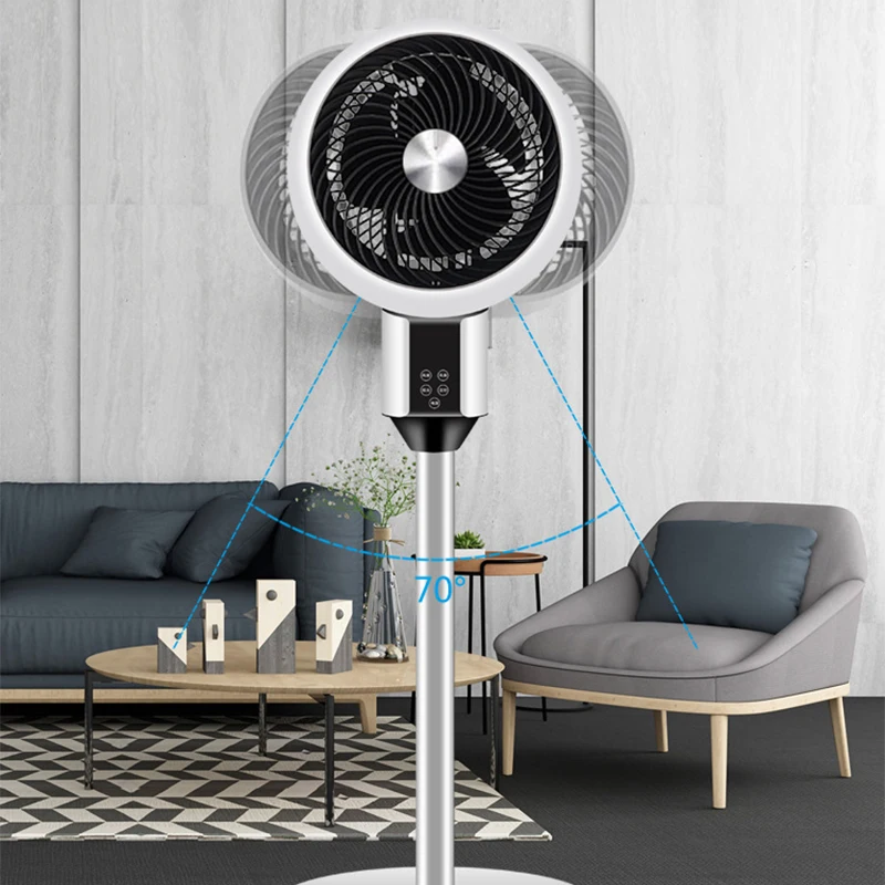 USB مزدوج رئيس مروحة التلقائي اهتزاز رئيس قابلة للشحن العمودي مروحة بجهاز تحكم سطح المكتب 110 درجة زاوية واسعة العرض الهواء