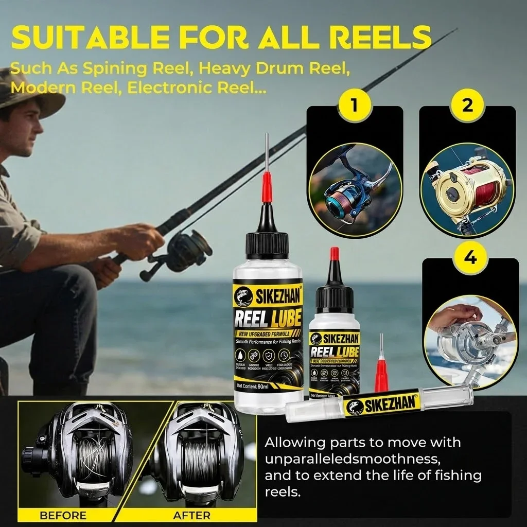 Fishing Reel Synthetic Oil Lubricant Needle Tip Dispenser Smooth Bearing Gear Lube Rust Protection Fishing Maintenance Tackle gallery 2