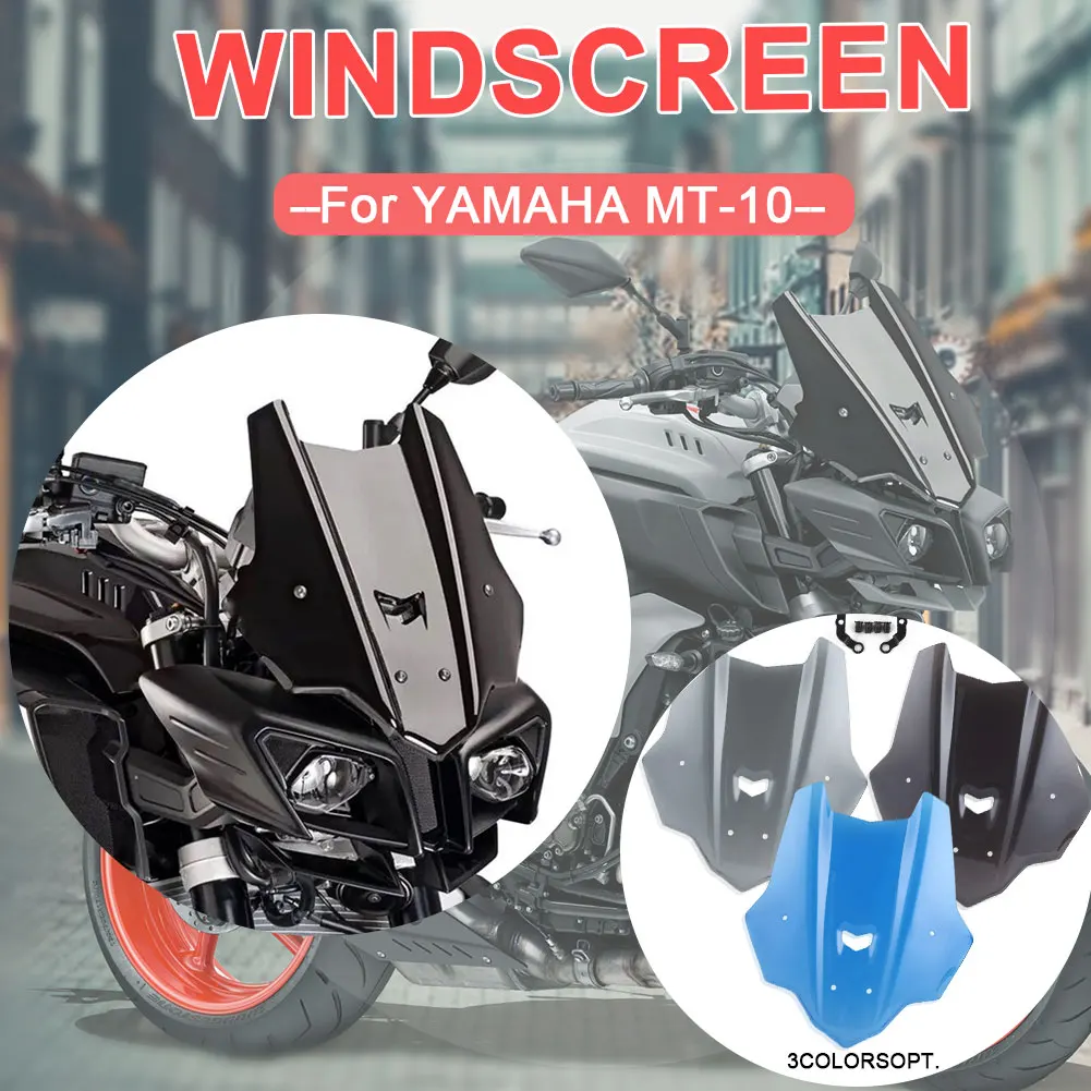 Motorcycle For Yamaha MT10 FZ-10 MT-10 FZ10 MT 10 Windshield Windscreen Wind Deflector 2016 2017 2018 2019 2020 2021 Accessories