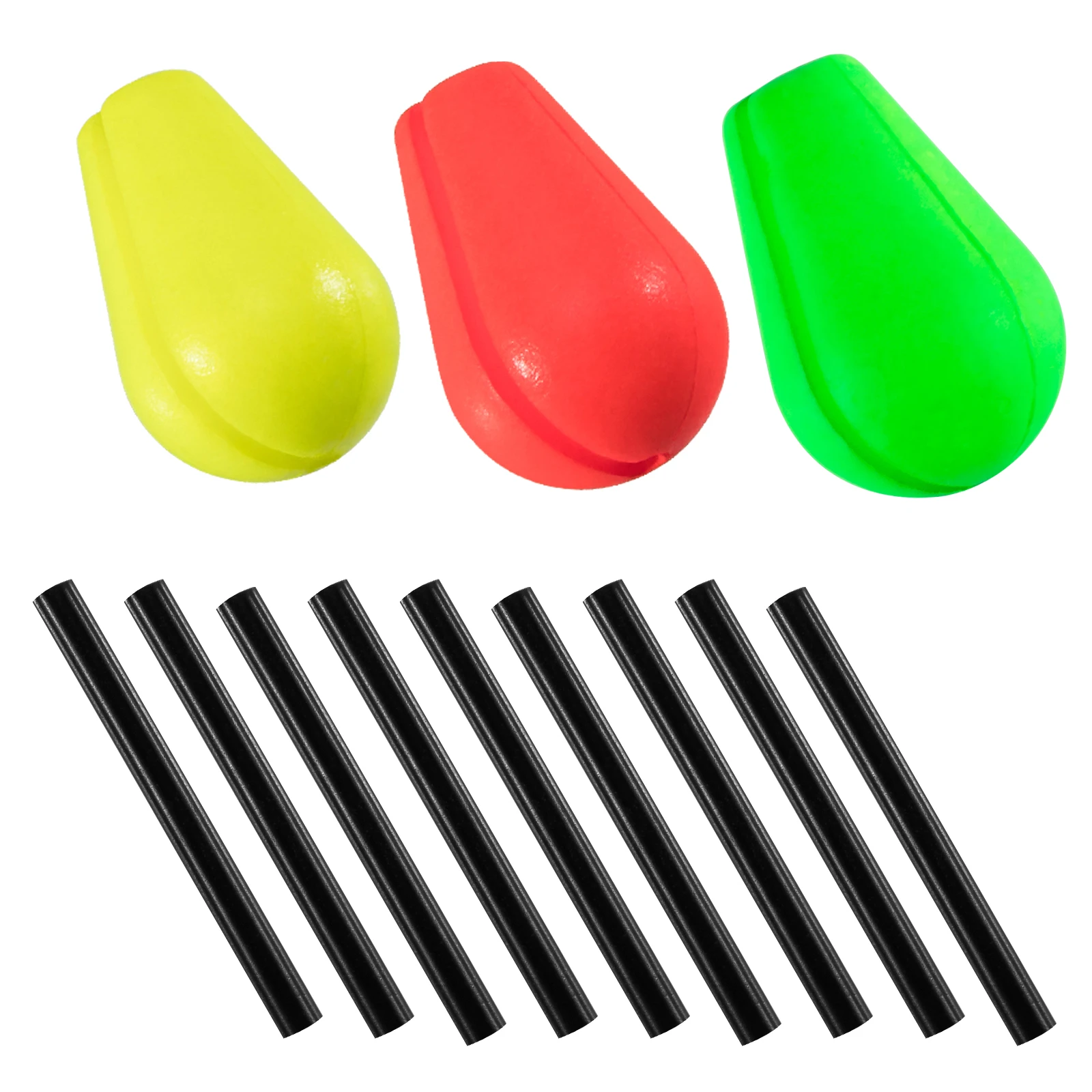 

30/60pcs Teardrop Fly Fishing Float with Tube EVA Buoy Bobber Strike Indicators Floating for Boat Fishing Pompano Rig Bottom Rig