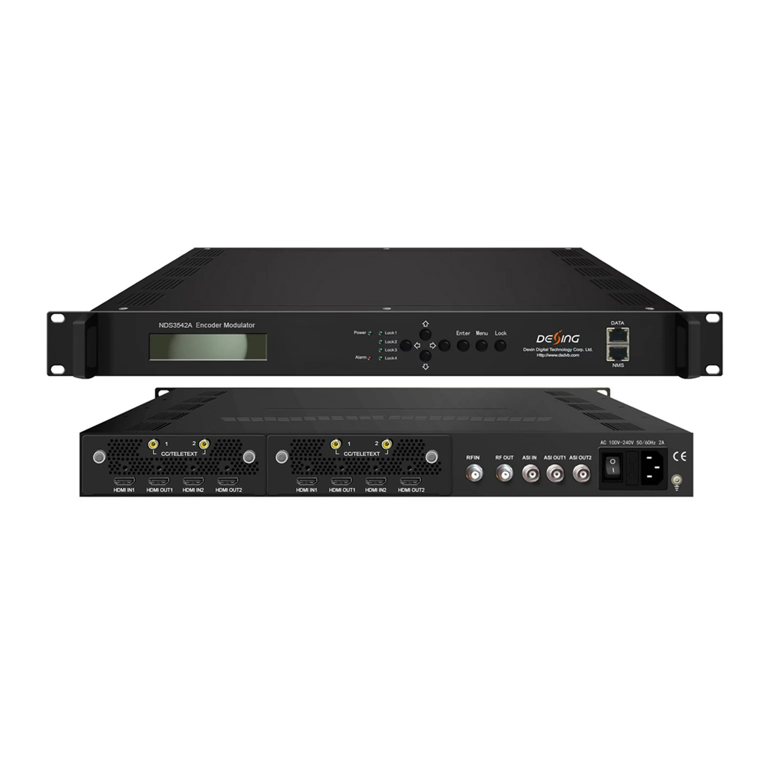 NDS3542A 4 HDMI to DVB-C DVB-T Encoder Modulator,  4k Encoder Modulator, 4in1 4K encoder with modulator, RF out