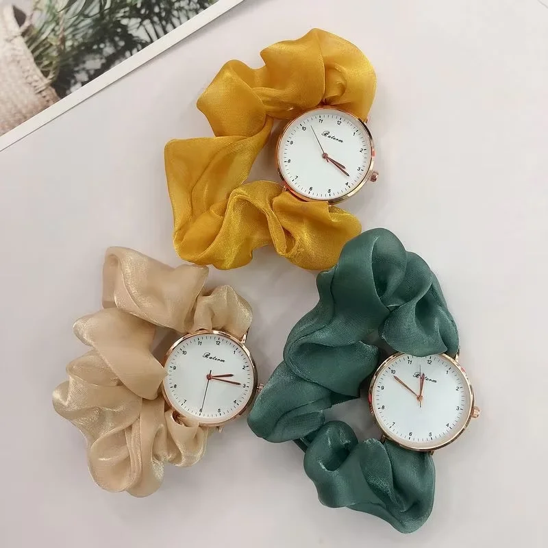 Creative Ribbon Digital Watch Fairy Elegant Personality Student Girl Ribbon Watch Without Clasp Bracelet Watch Clock Gift Reloj