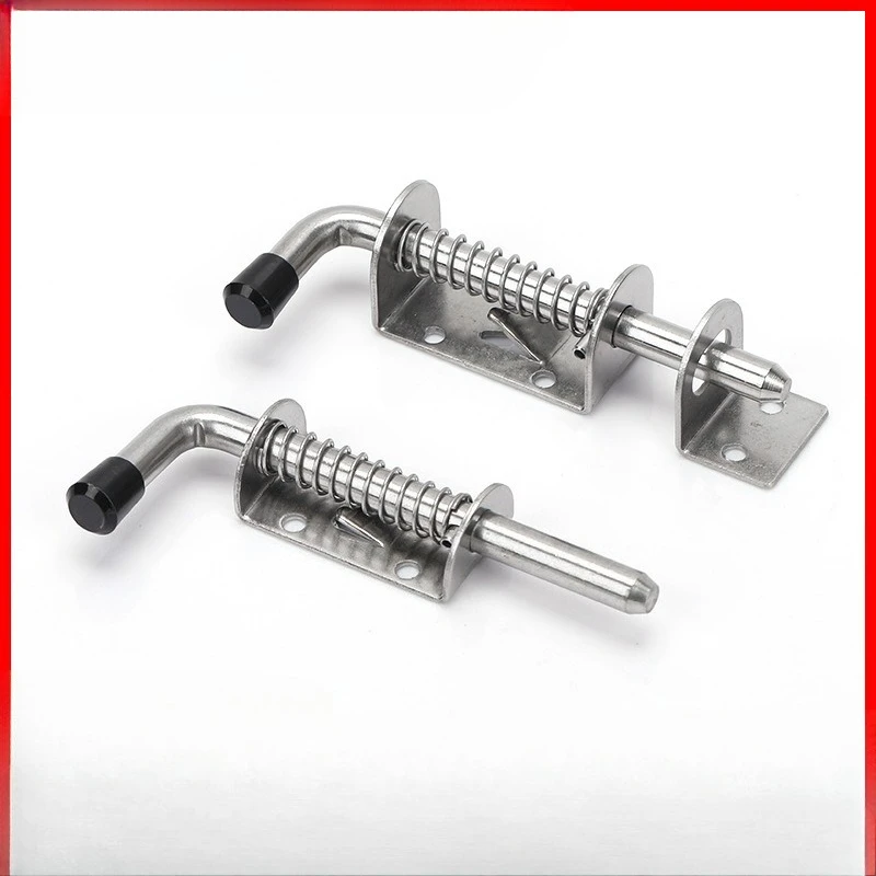 

2 шт., защелка для гаражных ворот, пружинная защелка, пружинные болты из нержавеющей стали, защелки, защитный болт, защелка, петли для шкафа, фурнитура