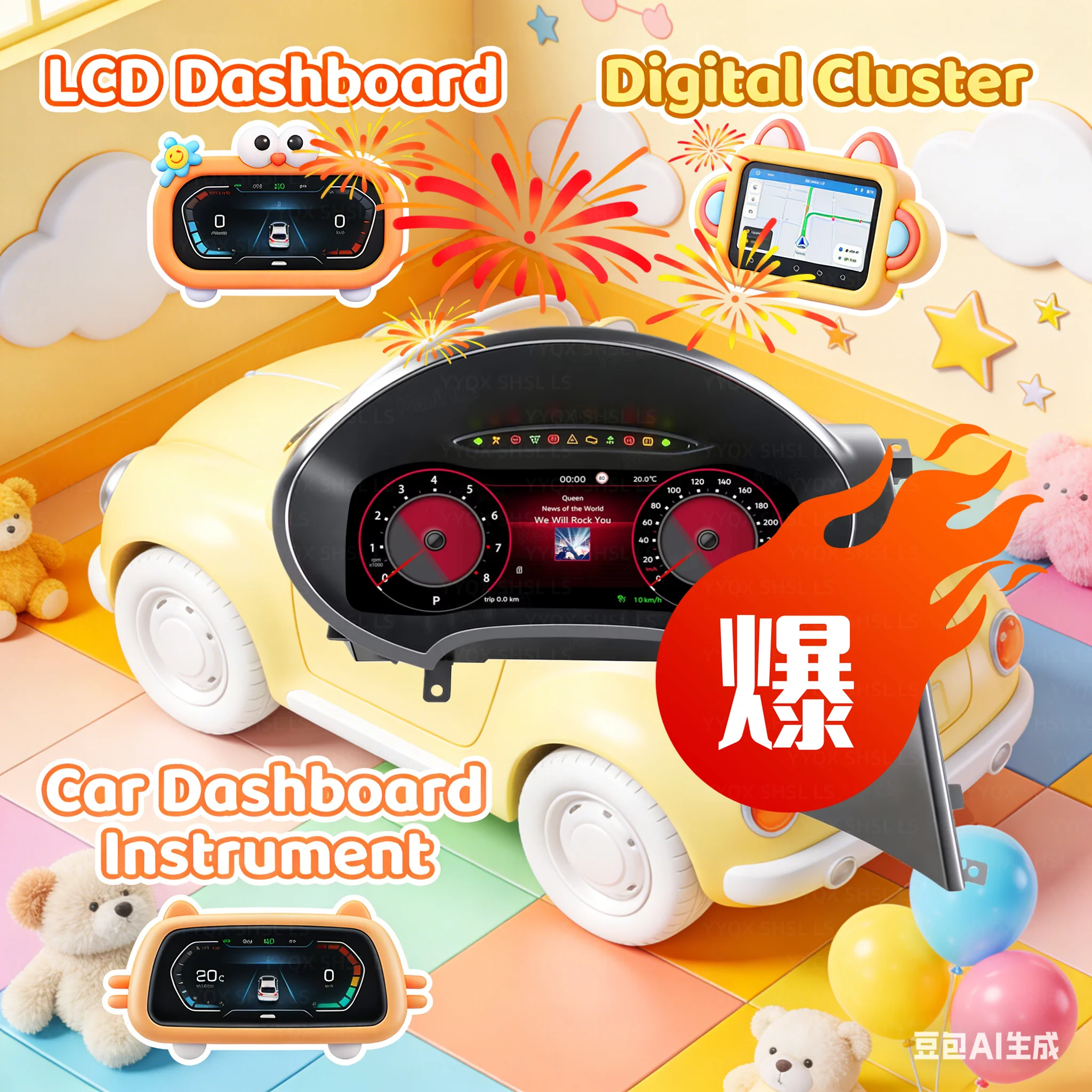 

12,3-дюймовый цифровой LCD-дисплей для Volkswagen SEAT 2009-2012, виртуальная приборная панель, спидометр, экран CarPlay, панель приборов