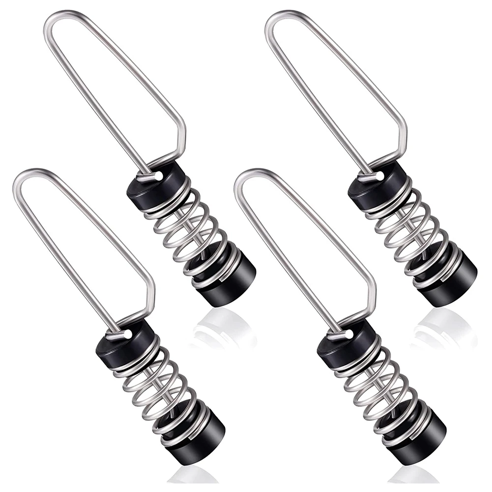 4PCS Fishing Flag Clips Stainless Steel Marine Boat Flag Clips for Halyards Outrigger Lines Antennas Flagpole Rope