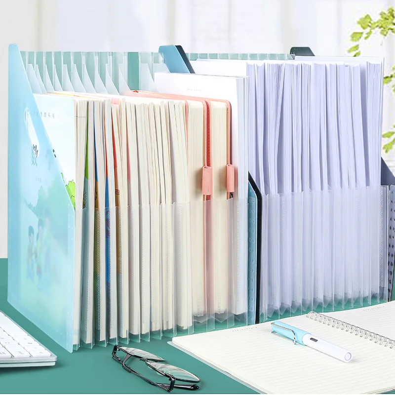 

1 Pcs Desk File Folder Document Paper Organizer Storage Holder Multilayer Expanding Box School Office Stationery File Holder