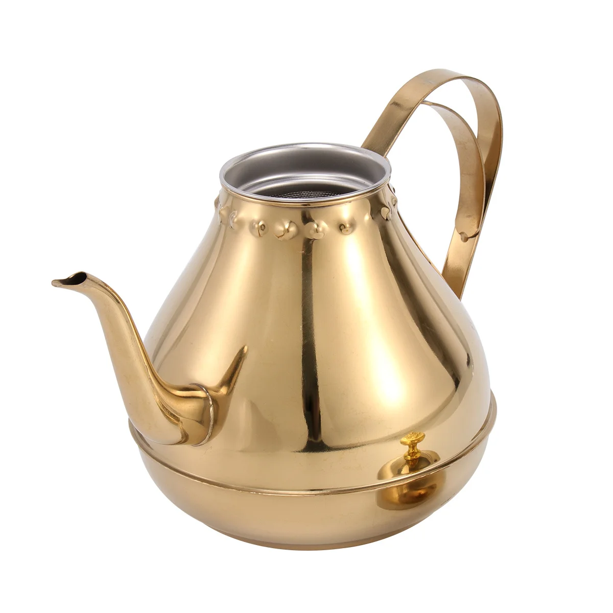

Hot Water Kettle Stainless Steel Coffee Tableware Boil Hanging Pot Teapot Golden