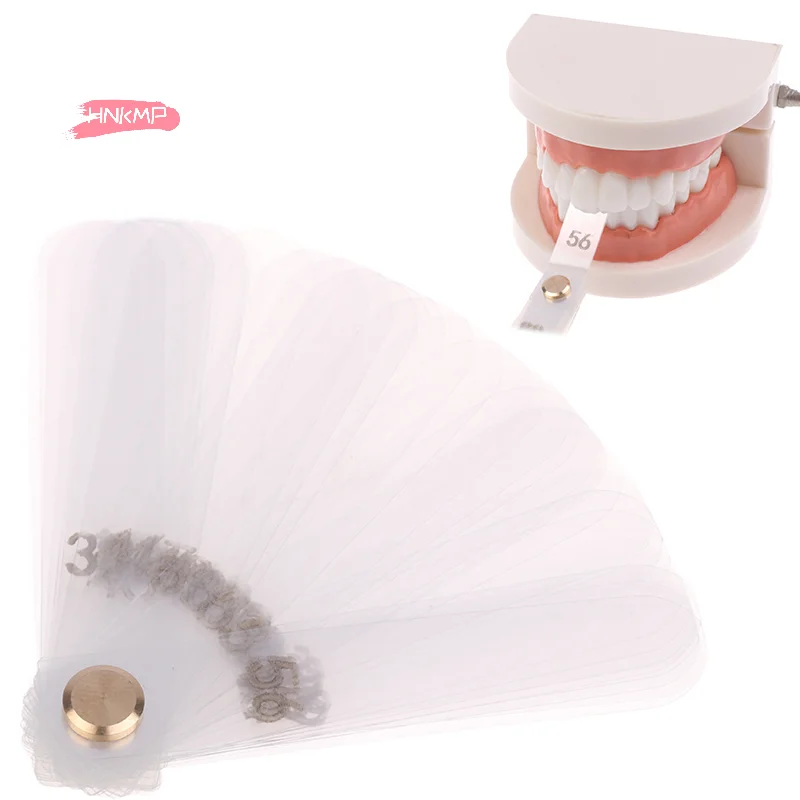 56 szt. Mierników do redukcji interproksymalnej, linijka 0,1 mm, narzędzia do pomiaru zębów, przezroczysty plastikowy zestaw do zabiegów międzyzębowych