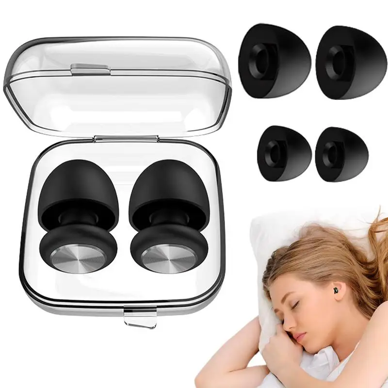 Quiet Ear Plugs For Sleep Reusable Noise-Reducing Earplugs Comfortable Hearing Protection Protective Soft Silicone Ear Plug