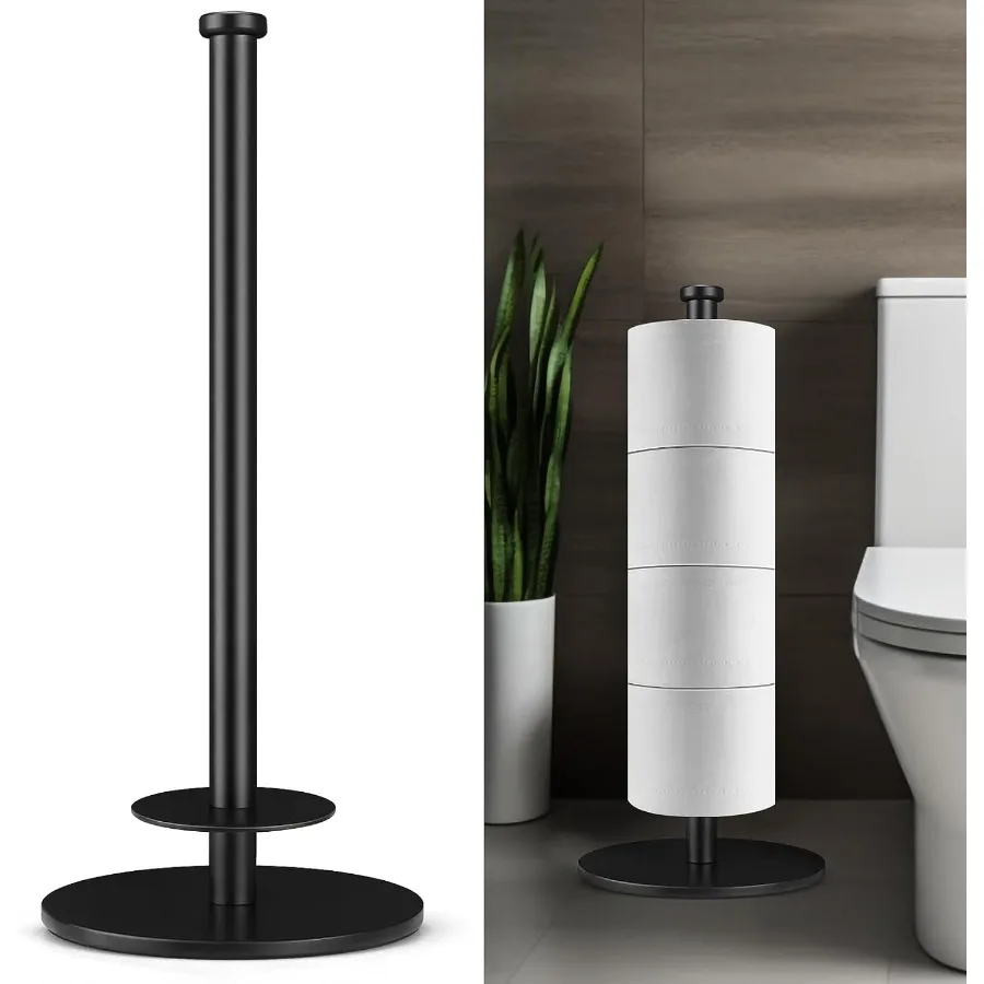 

Freestanding toilet paper holder stand for bathroom storage modern roll holder design with stable base spacesaving vertical org