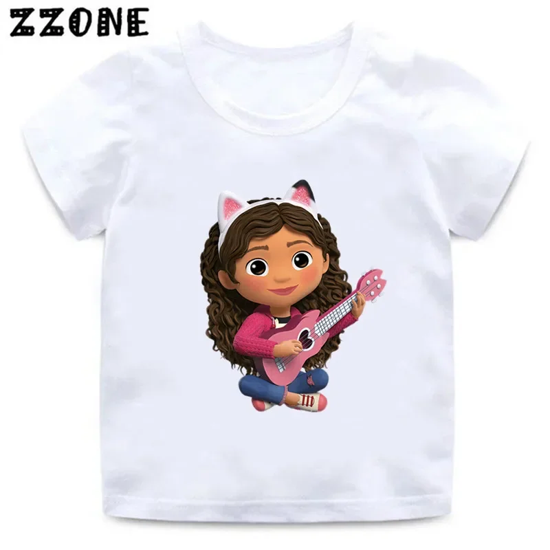 Ropa de casa de muñecas para niñas, camisetas divertidas de dibujos animados para bebés, camisetas de manga corta para niños, Tops para niños,