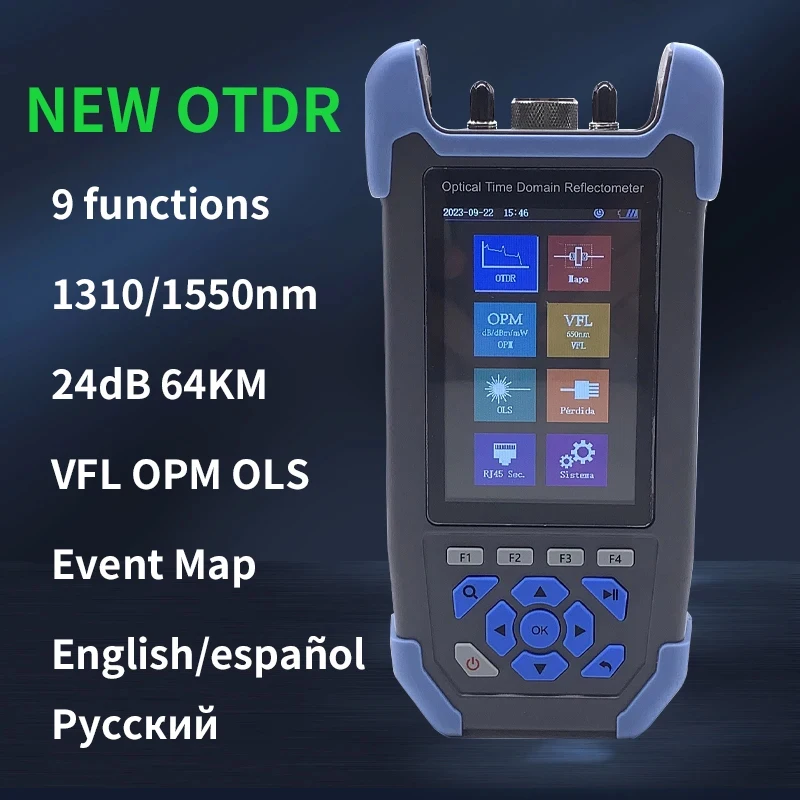 

Optical Time Domain Reflectometer Mini OTDR Optical Power Meter Visual Fault Locator 9-in-1 portable Fiber Cable Ethernet Tester