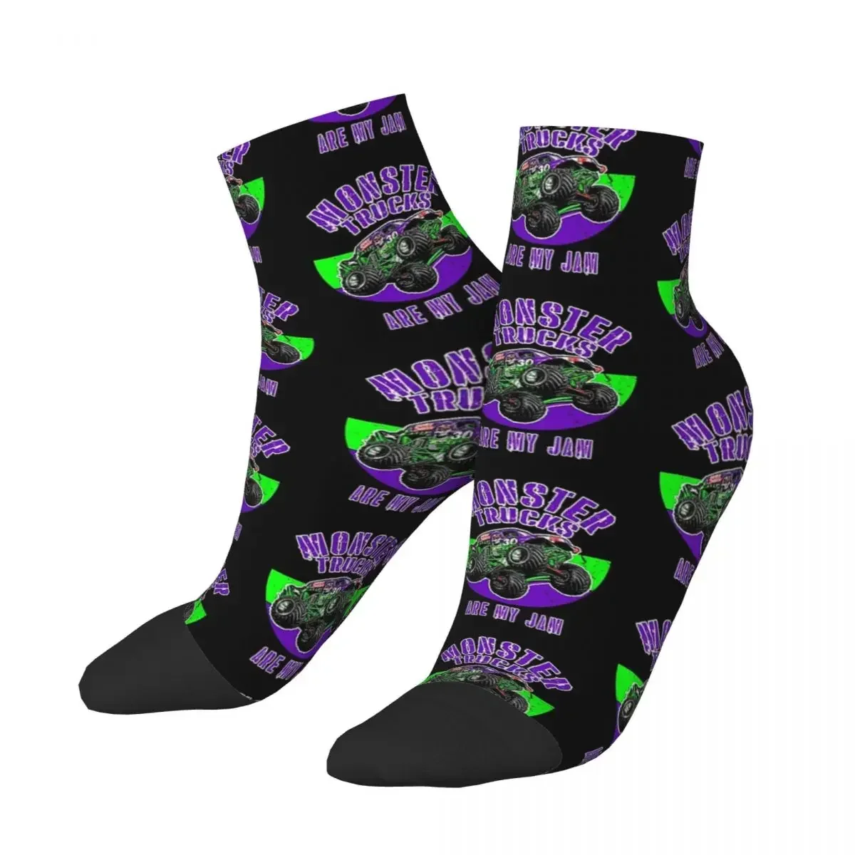 Monster Truck Are My Jam Grave Digger Vintage Art Backpack Socks Harajuku High Quality Stockings All Season Socks for Man Woman