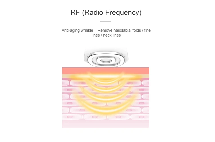 أحمر أزرق مصباح ليد RF EMS العناية بالبشرة تدليك الوجه 7 LED العلاج بالضوء الوجه الجمال آلات الوجه RF جهاز تجميل الوجه المنزل