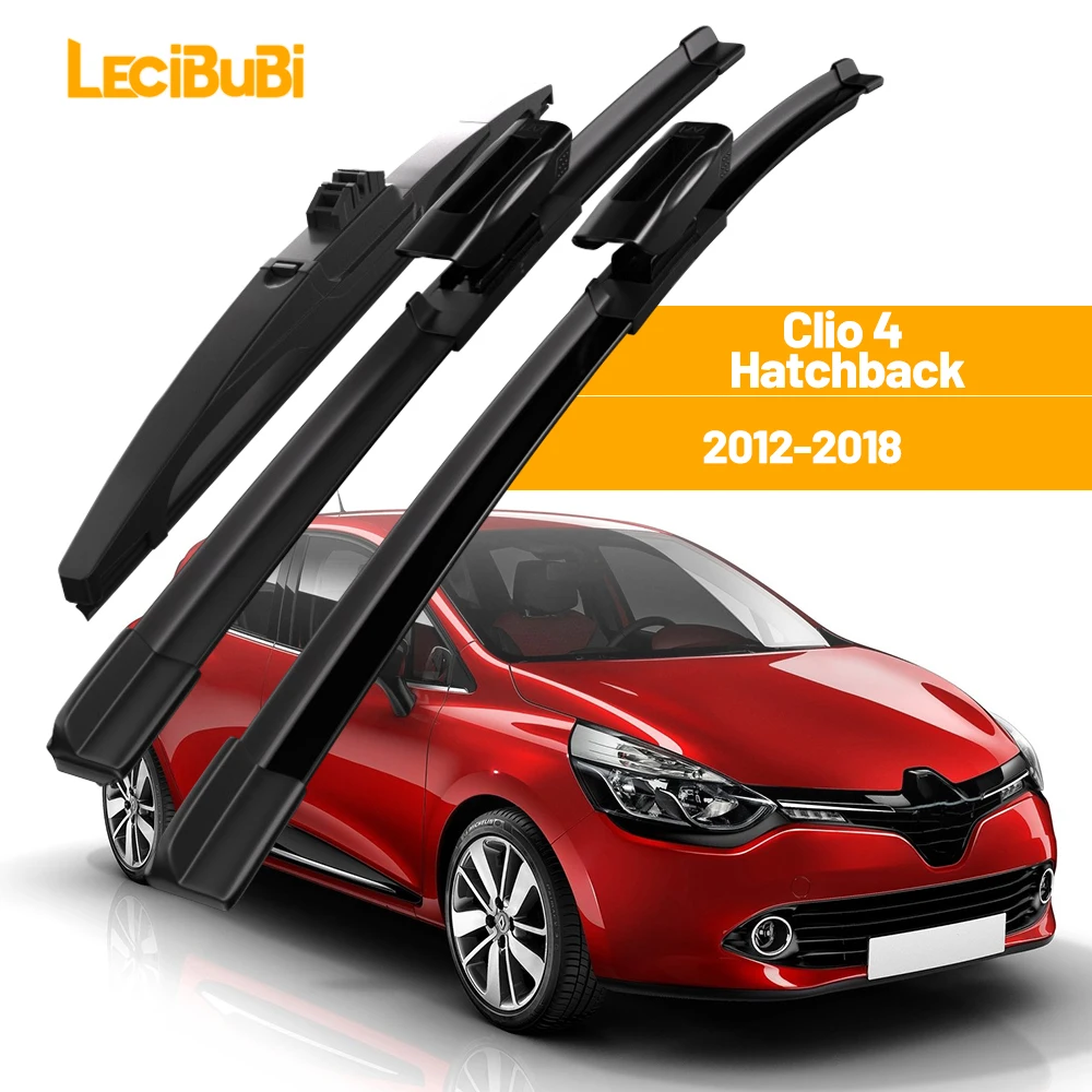 Para Renault Clio 4 Hatchback 2012-2018 1 Juego de limpiaparabrisas delantero y trasero limpiaparabrisas 2013 2014 2015 Accesorios