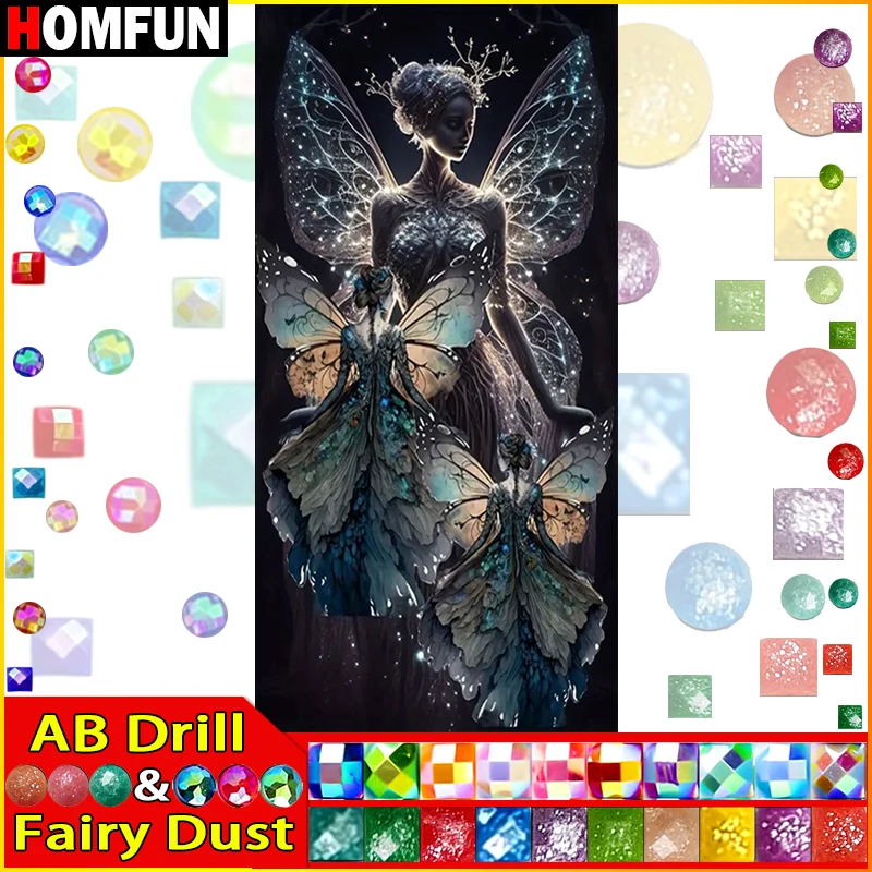 HOMFUN Fairy Dust AB Full Diamond Embroidery 