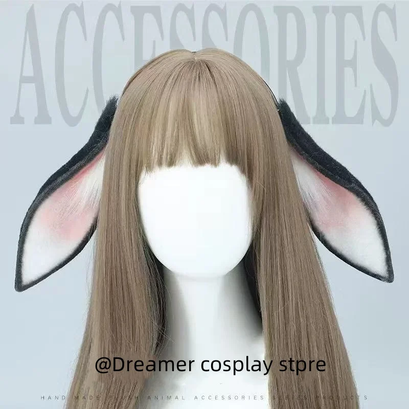 

Anime Kawaii Lolita Girl Cartoon Candy Dropped Ear Rabbit Headband Animal Cute Bunny Plush Ears Headwear Hair Hoop Cosplay