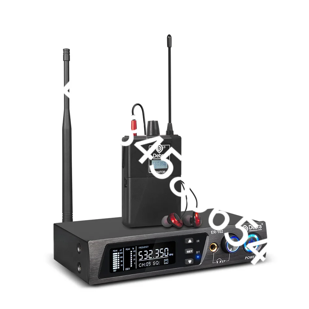 

Pro Audio ER-102 UHF Wireless in Ear Monitor System with Monitoring Type for Stage, Recording Studio, Musicians