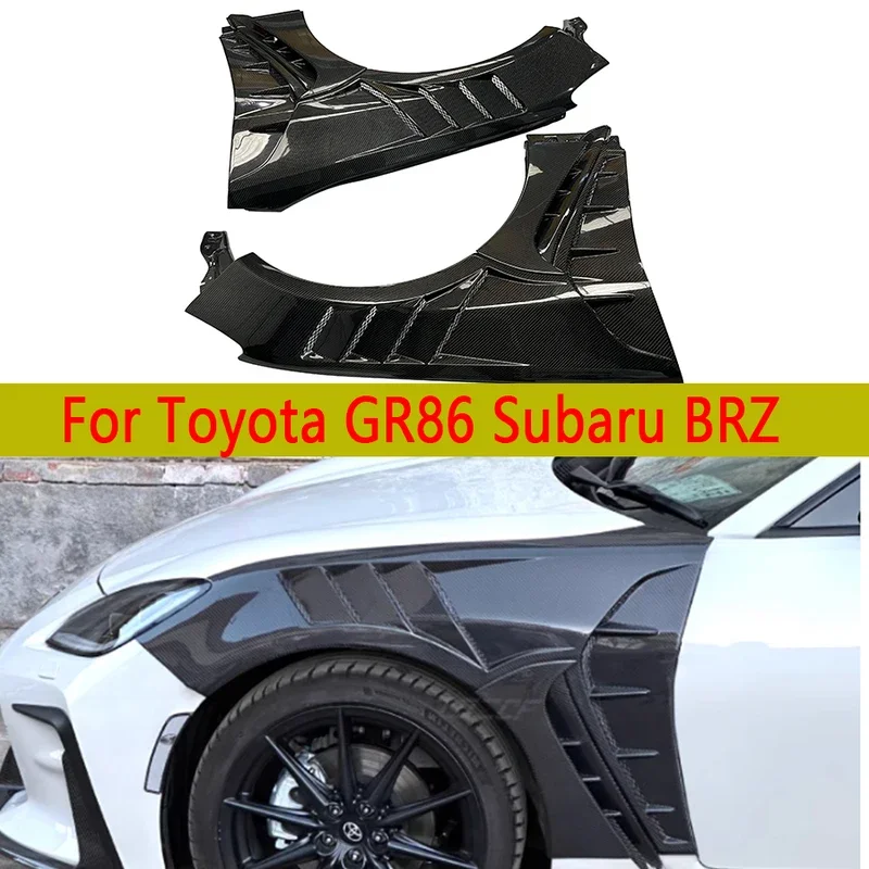 For Toyota GR86 Subaru BRZ Carbon Fiber Fender Bumper Retrofit the Carbon fiber replacement Openings leaf plate Car Accessories