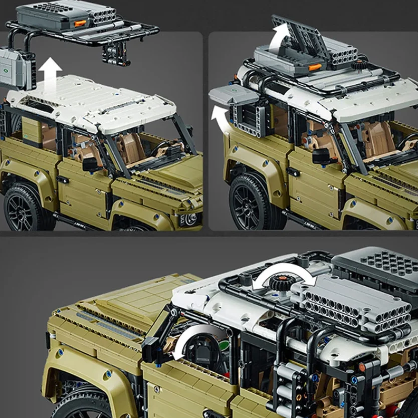 Tecnico Land SUV Rover Defender Car 93018 Building Blocks Giocattoli dei mattoni per i regali dei bambini con scatola colorata originale