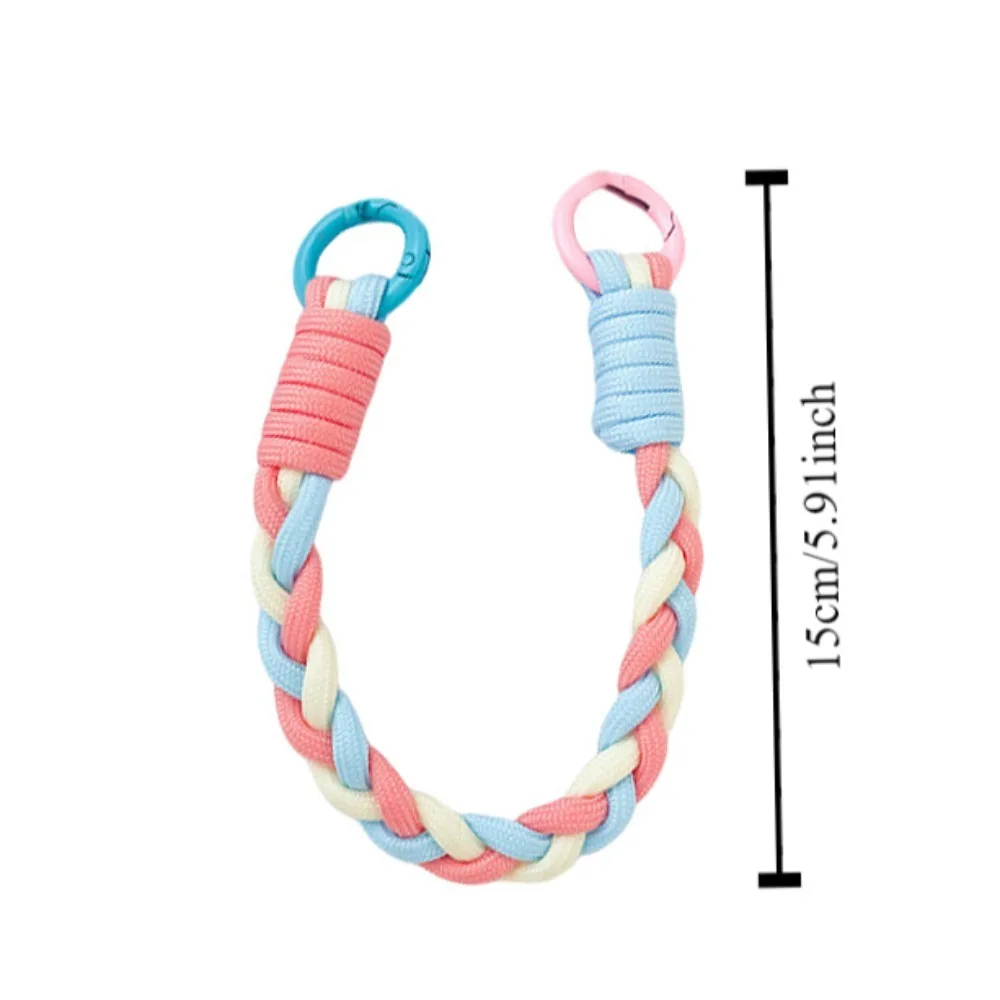

Anti-lost Sling Woven Phone Rope Hanging Ornaments Key Holder Phone Wrist Strap Durable Bi-color Mobile Phone Lanyard