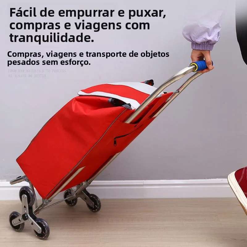 家庭用ポータブル軽量ショッピングカート、野菜購入用小型トロリー、階段昇降用プルロッド、高齢者向け