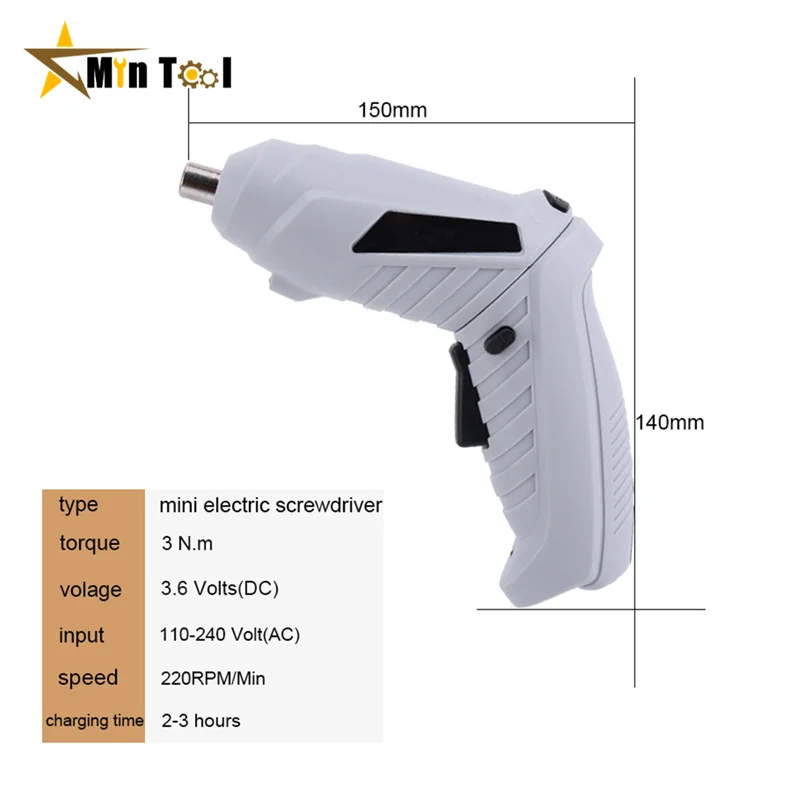 Electric Screwdriver Battery Rechargeable Cordless Screwdriver Powerful Impact Wireless Screwdriver Drill Screw Driver