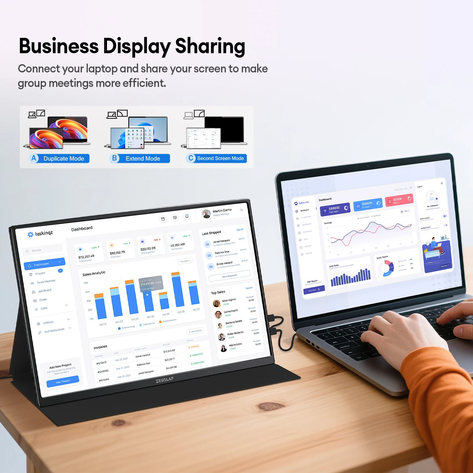 شاشة ألعاب محمولة ZEUSLAP P16 Ultra مقاس 16 بوصة FHD 144 هرتز لجهاز نينتندو سويتش 2، وPS5، وXbox والكمبيوتر المحمول، وشاشة خارجية 350 Nits USB-C #5