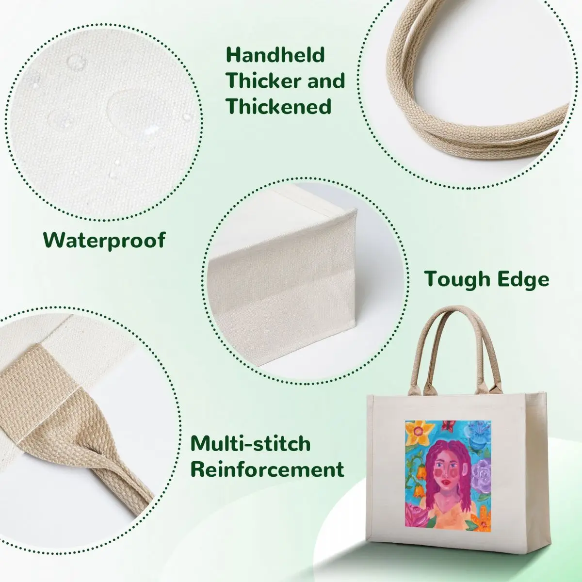 The Godmother Tote Bag Canvas bag tote bag men's Cloth reusable grocery bags