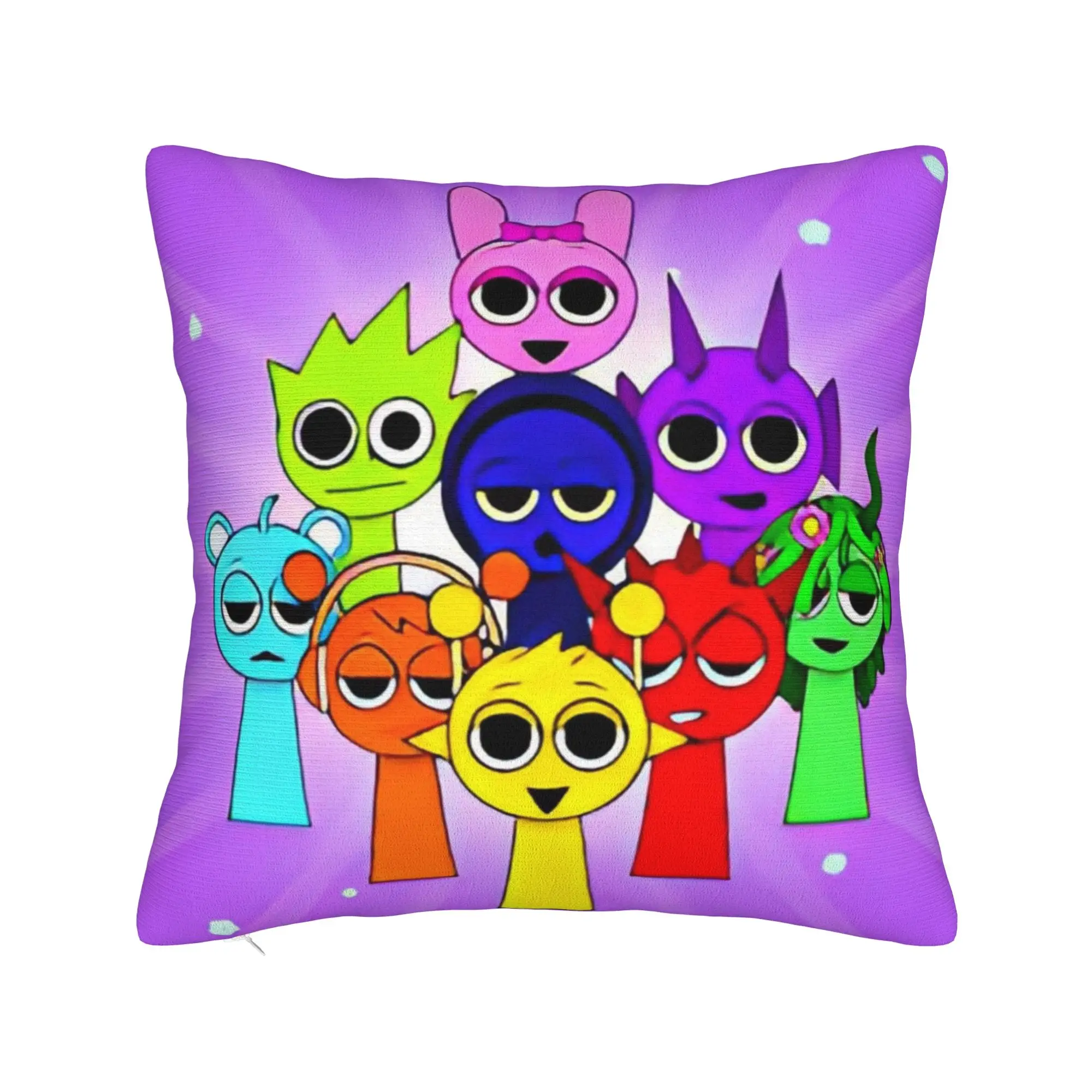Sprunki Horror Spranky Square Pillow Case  Cushion Cover Awesome Zipper Decorative Throw Pillow Case Cover for Sofa 45*45cm