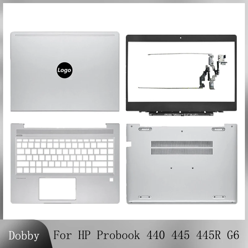 

Новинка для ноутбука HP Probook 440 G6 445 445R G6, задняя крышка ЖК-экрана, передняя панель, подставка для рук, нижняя детская петля, верхняя детская серебряная